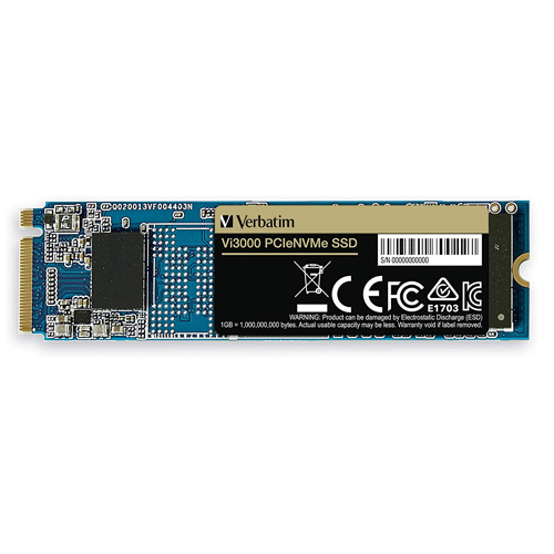 Verbatim 256GB Vi3000 PCIe NVMe M.2 2280 Internal SSD Verbatim 256GB Vi3000 PCIe NVMe M.2 2280 Internal SSD